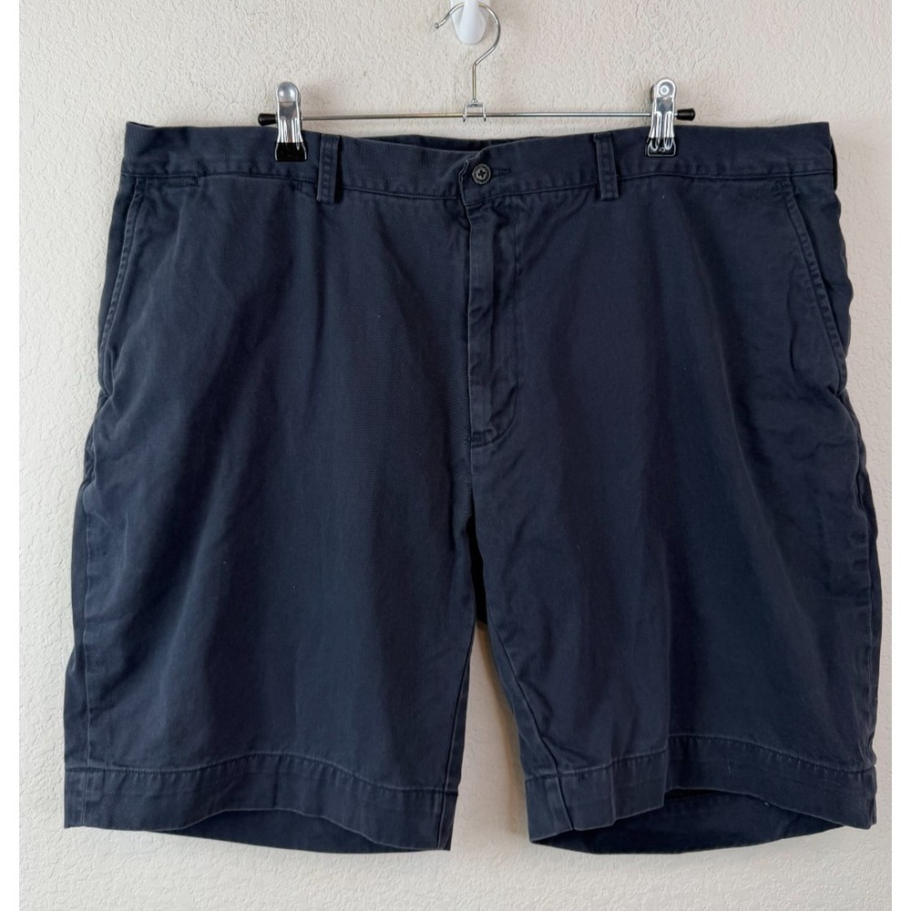 Polo Ralph Lauren Chino Shorts Men's 42 Navy Blue Flat Front 9" Preppy Americana